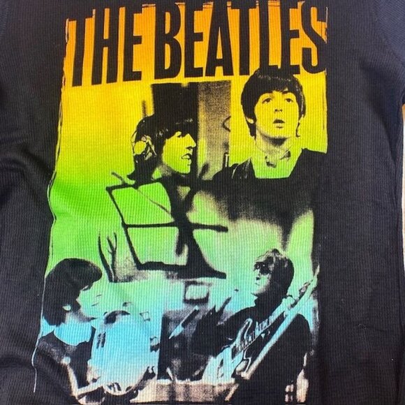 NWOT The Beatles Long Sleeve Tee Shirt Black Size Medium - Picture 3 of 7